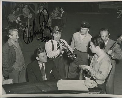 Mickey Rooney signed "Strike up the Band" movie photo. GFA Authenticated. "Strike up the Band" 
