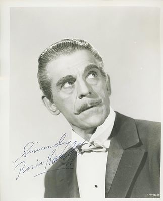 Boris Karloff Universal Monster signed photo. GFA Authenticated. Boris Karloff signed photo. 