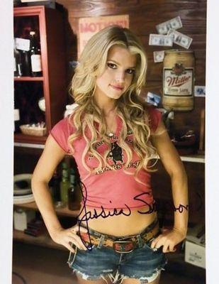 Dukes of Hazzard Jessica Simpson signed promo photo. 8 in. by 10 in. Promotional photo 