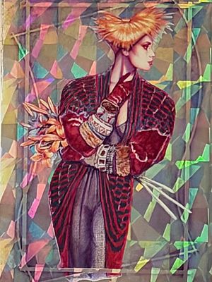 Artist Olivia DeBerardinis Pin Up 1992 Collector Card. 2.5x3.5 inches