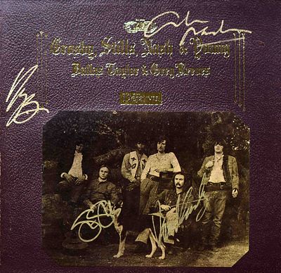 Crosby, Stills, Nash & Young Deja Vu signed album. Crosby, Stills, Nash & Young 1974 Deja Vu 