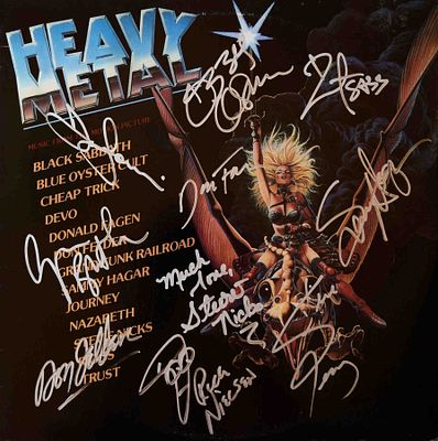 Band Signed Heavy Metal the movie album. Music from the 1981 motion picture Heavy Metal album 