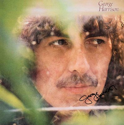 George Harrison signed self titled album. George Harrison 1979 self titled album autographed by 