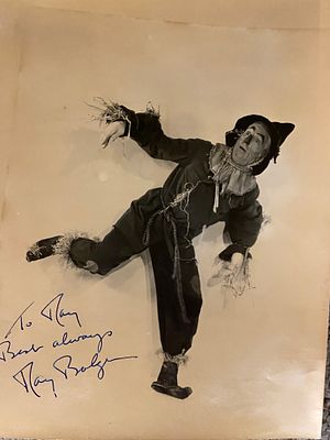 Ray Bolger Wizard of Oz signed photo. Ray Bolger autographed photo 8x10 inches.
