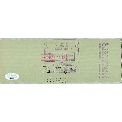 I Love Lucy Lucille Ball Arnaz Actress Signed Cancelled Bank Check JSA Authenticated. Lucille 
