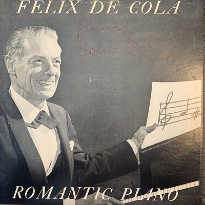 Felix De Cola Romantic Piano signed album. 12x12 inches