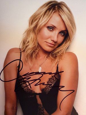 Cameron Diaz signed photo. 8x10 inches