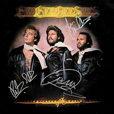 Bee Gees signed Children of the World album. Bee Gees 1976 Children of the World album 