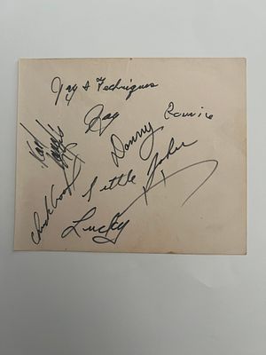 Jay & the Techniques band signature sheet