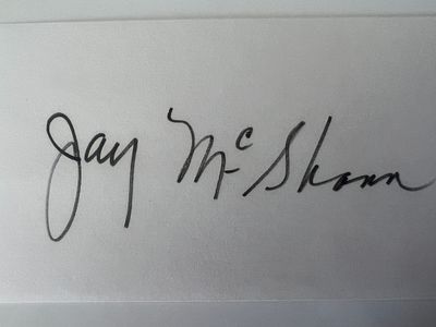 Charlie Parker Pianist Jay McShann original signature. Jay McShann original signature. 5x3 inches