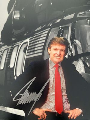 Donald Trump signed photo. 8x10 inches