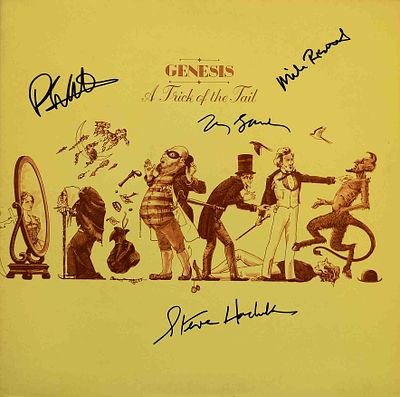 Genesis Trick of the Tail signed album autographed by Phil Collins, Tony Banks, Steve Hackett 