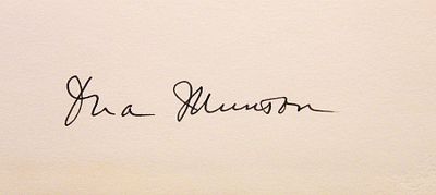 Gone With The Wind Ona Munson signature slip. 5 in x 2 1/2 in. slip signed Ona Munson