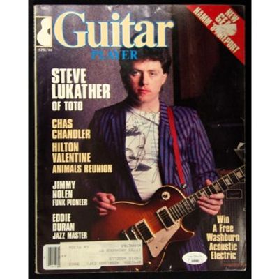 TOTO Guitarist Steve Lukather Signed Guitar Player Magazine JSA Authenticated. Signed 