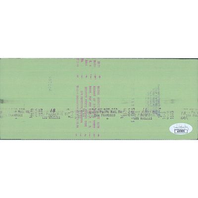 The Andy Griffith Show Danny Thomas Signed Cancelled Check JSA Authenticated. Danny Thomas Actor 