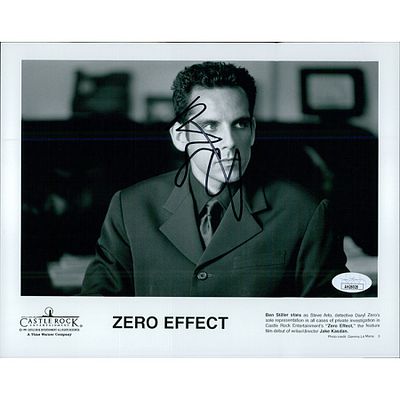 Zero Effect Ben Stiller signed promo photo. JSA Authenticated. Ben Stiller Zero Effect 8x10 