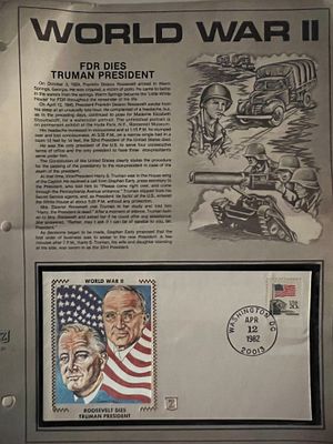 WW2 President Roosevelt/ President Truman FDC. 3x6 inches