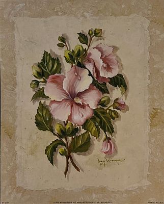 Vintage Floral Art Print. 8x10 inches.