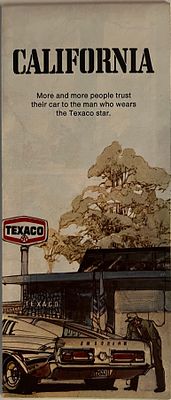 Texaco California road map. 18x24 inches