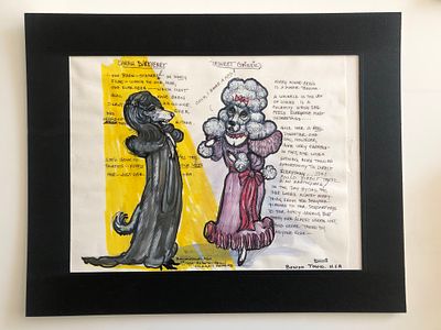 McCarthy-Eaton Original Art - Bowow Town, USA - 1984 - Mounted. 20x16 inches