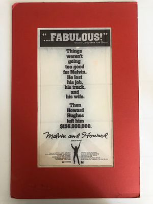 Melvin and Howard Movie Poster. 17x26 inches