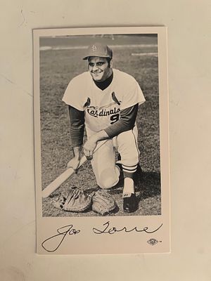 Joe Torre facsimile signed photo. 3x5 inches
