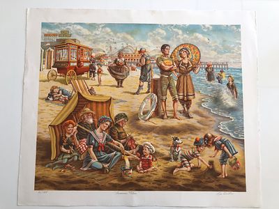 Lee Dubin Hand Signed Summertime Print. 21/125. 34x28 inches