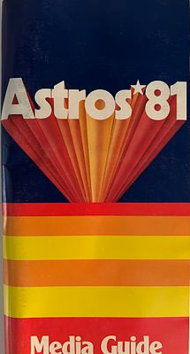 1981 Astros media guide. 4x9 inches