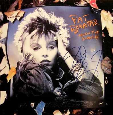 Pat Benatar signed Seven the Hard Way album. Pat Benatar 1985 Seven the Hard Way album 