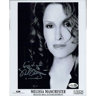 Blossom Melissa Manchester Signed 8x10 Matte Photo JSA Authenticated. Signed Melissa Manchester 