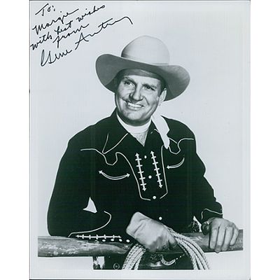 The Singing Cowboy Gene Autry Signed Photo. Gene Autry The Singing Cowboy Signed 8x10 B&W Photo. 