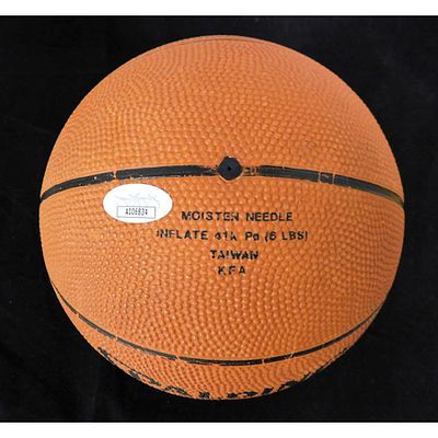Los Angeles Lakers Jerry West and John Havlicek Signed Mini Basketball JSA Authenticated. Signed 