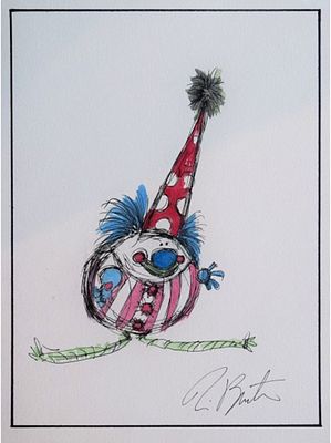 Tim Burton&acirc;€™s signed hand-drawn sketch. Tim Burton&acirc;€™s original hand-drawn drawing signed: Tim 