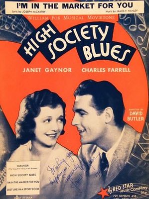 Janet Gaynor signed sheet music. I'm In The Market For You - 1930 sheet music from "High Society 