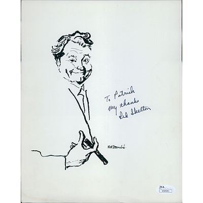 Red Skelton Signed 8x10 Printed Page JSA Authenticated. Signed Red Skelton 8x10 Printed Page in 