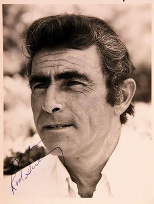 Twilight Zone Rod Serling signed portrait photo. 8 in. by 10 in. Black and white portrait photo 