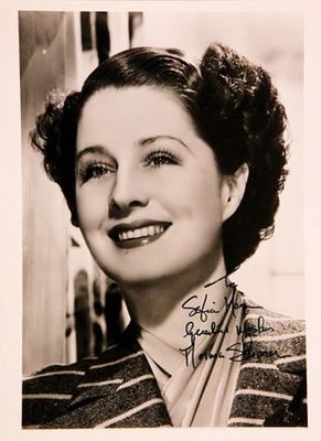Strange Interlude Norma Shearer signed portrait photo. 8 in. by 10 in. Black and white portrait 
