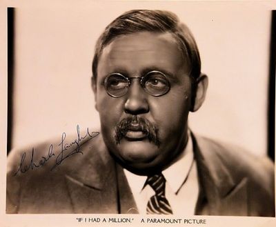 The Hunchback of Notre Dame Charles Laughton signed movie still photo. 8 in. by 10 in. Black and 