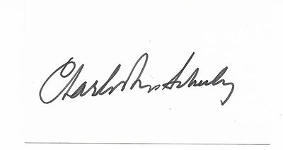Snoopy Creator Charles Schulz original signature. Charles Schulz original signature. Fabulous 