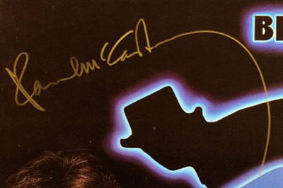Paul McCartney signed Give My Regards To Broad Street album. Paul McCartney's 1984 hit Give My 