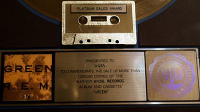 R.E.M. Platinum Metal Record & Cassette Award. R.E.M. Platinum Metal Record &amp; Cassette 