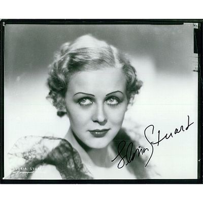 Actress Gloria Stuart Signed Photo. Gloria Stuart Actress Signed 8x10 Glossy Cardstock Photo. 