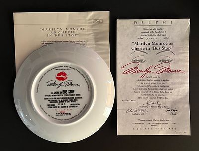1990 Delphi limited edition Marilyn Monroe Collectable Dish. Marilyn Monroe Bus Stop 8th Issue 