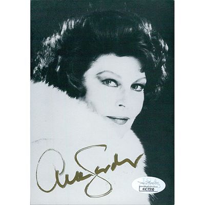 The Barefoot Contessa Ava Gardner signed photo. JSA Authenticated. Ava Gardner 4x6 cardstock 