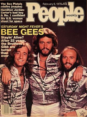 The BeeGees signed 1978 People Magazine. The BeeGees signed People Magazine autographed by Barry 