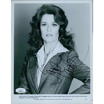 The China Syndrome Jane Fonda Signed Photo. Jane Fonda The Chine Syndrome Signed 8x10 Glossy 