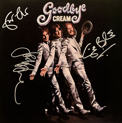 Cream Goodbye signed album. Cream Goodbye - 1969 signed album autographed by Eric Clapton, Jack 