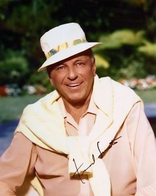 Frank Sinatra signed promo photo. 8 in. by 10 in. Promotional photo autographed by Frank Sinatra.