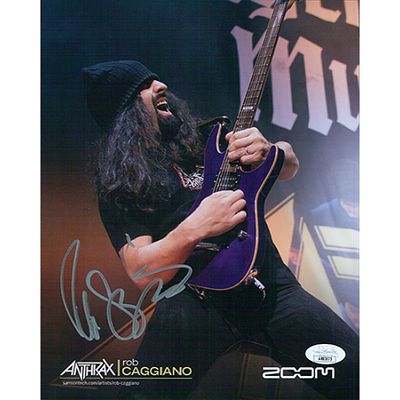 Anthrax Guitarist Rob Caggiano Signed Photo JSA Authenticated. Signed Rob Caggiano 8x10 