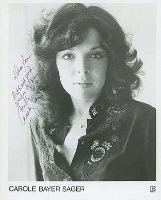 Michael Jackson Collaborator Carole Bayer Sager signed photo. Carole Bayer Sager signed photo 